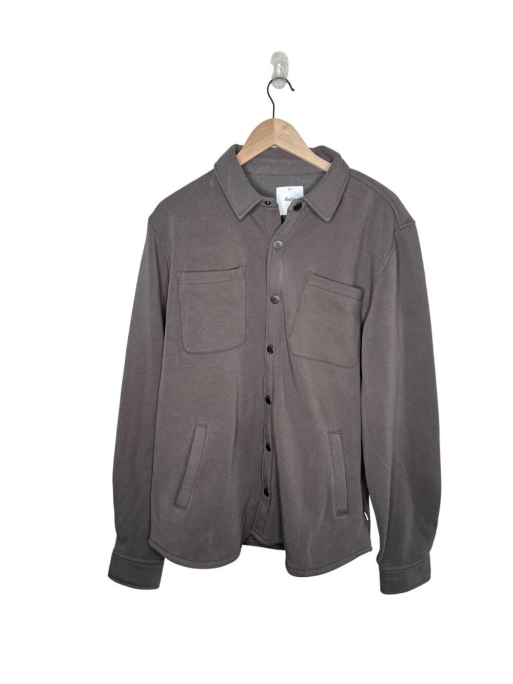 Katin Harold Fleece Jacket Size M Lead Gray Shacket